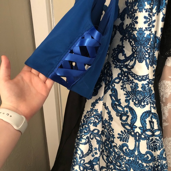 Blue Two Piece Dress - Picture 2 of 2